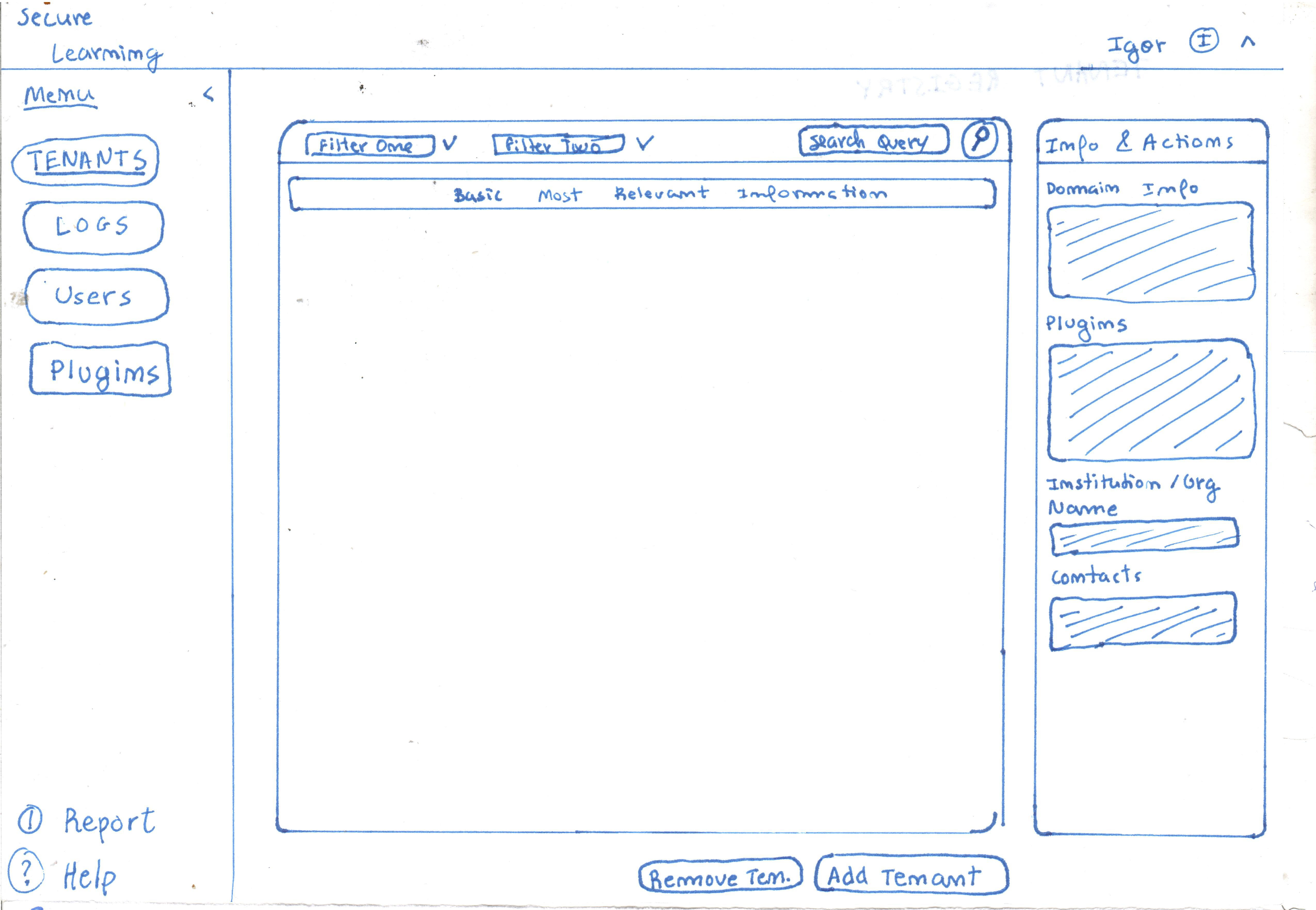 Tenant management workspace for system admins
